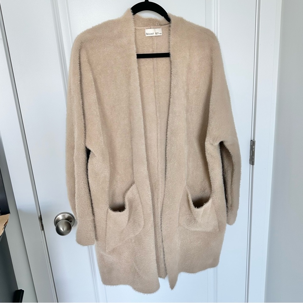 Be Cool Fuzzy Open Cardigan